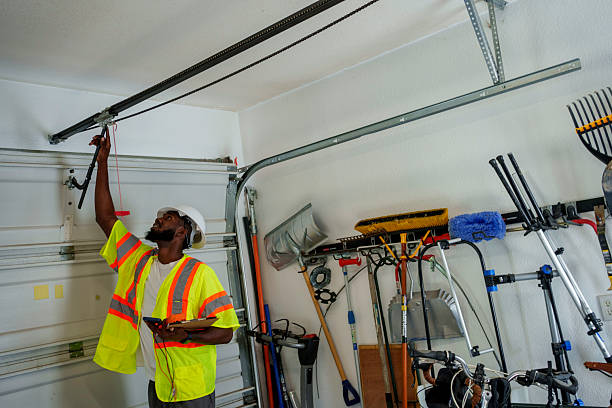 Professional Garage Door Panel Replacement technician working in Newton, KS